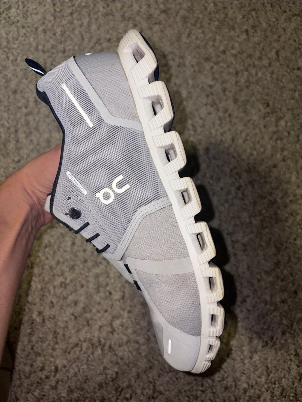 On Running Men's Cloud Shoe in Light Gray and Black - Picture 10 of 11